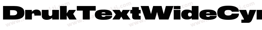 DrukTextWideCyr Heavy字体转换